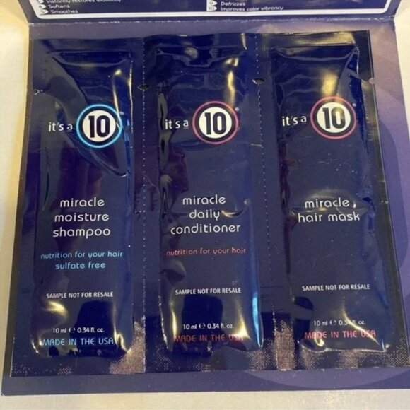 ITS A 10 3p Collection Moisture Shampoo Daily Conditioner Miracle Hair Mask Set - Picture 3 of 3